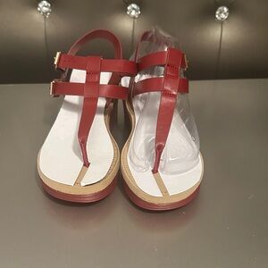 Red Strappy Sandals